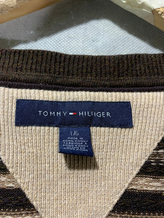 Tommy Hilfiger Vintage Sweater for Men – Large | Classic Heritage Knitwear Style
