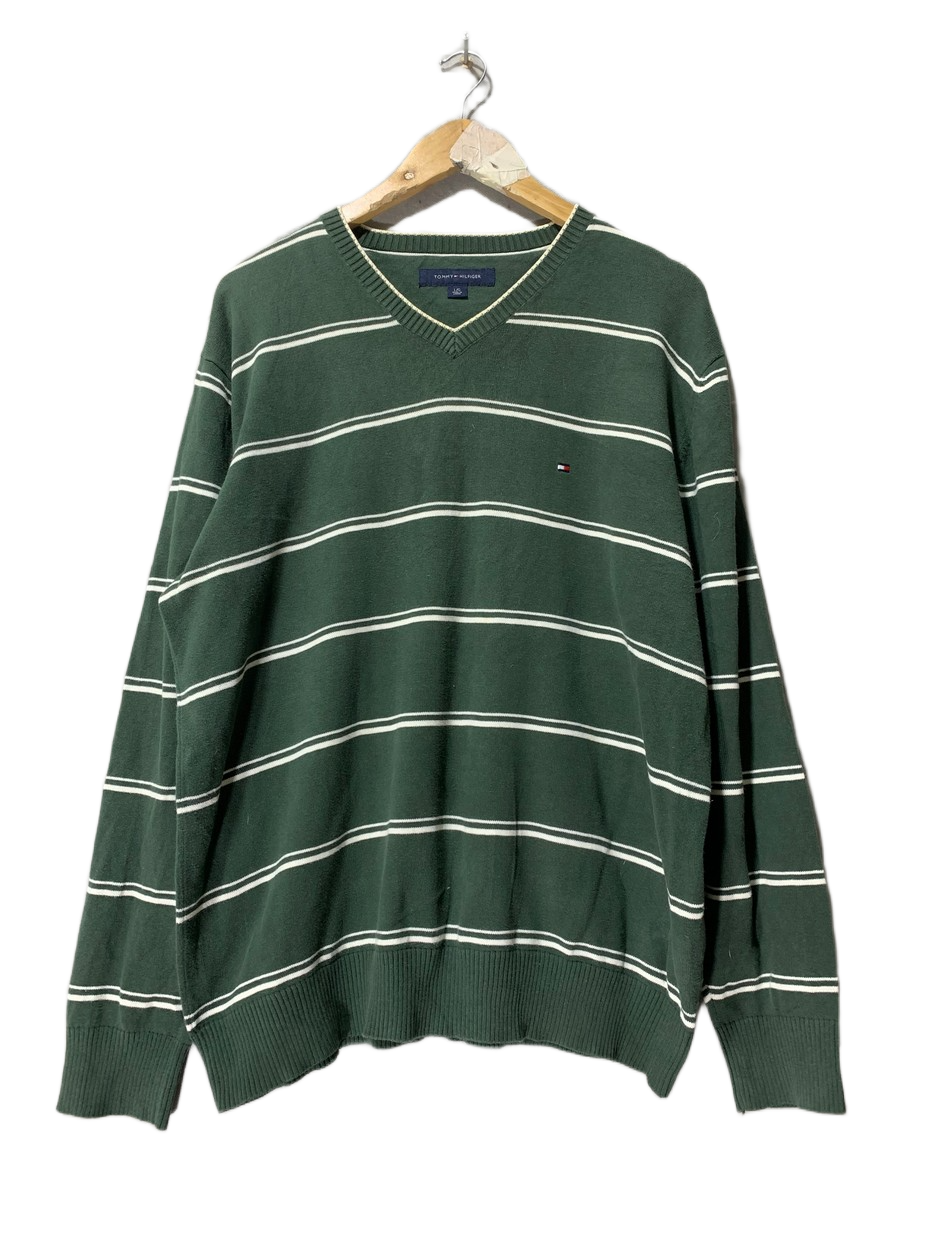 Tommy Hilfiger Vintage Sweater for Men – Large | Classic Heritage Workwear Style