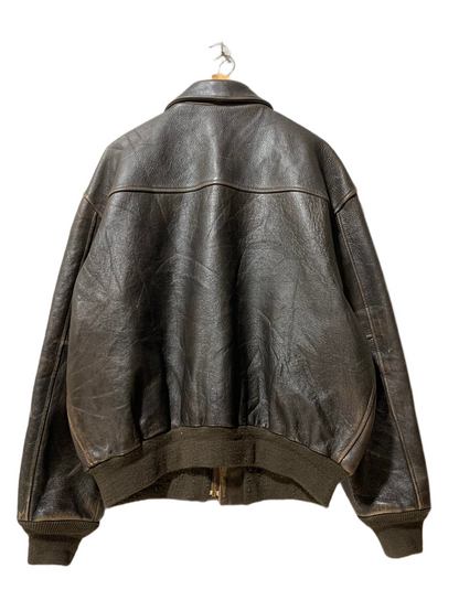 Avirex Vintage Leather Jacket for Men – XL | Classic Military & Workwear Style