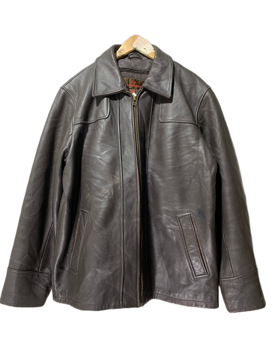 Danier Vintage Leather Jacket for Men – Large | Classic Premium Outerwear Style
