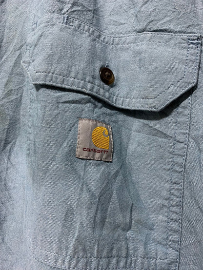 Carhartt Vintage Blue Shirt for Men – XXL | Durable Classic Workwear Style