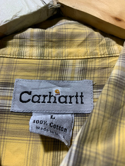 Carhartt Vintage Workwear Shirt for Men – Large | Durable Heavy-Duty Classic Style